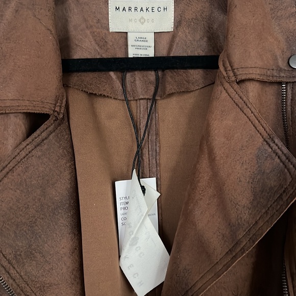 NWT Marrakech Distressed Suede Zoe Moto Jacket - Picture 4 of 4